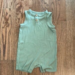 Cat & Jack Green Ribbed One Piece. 3-6M